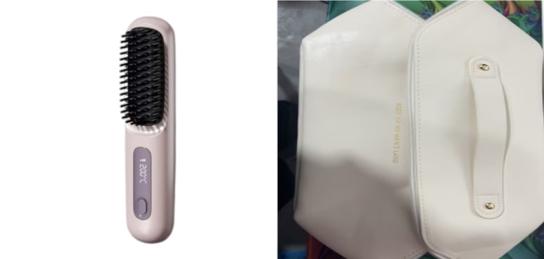 Cordless Wireless Hair Straightener Brush with Fast Heating USB Charging and Storage Pouch - Image 22