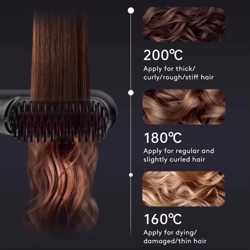Cordless Wireless Hair Straightener Brush with Fast Heating USB Charging and Storage Pouch - Image 26