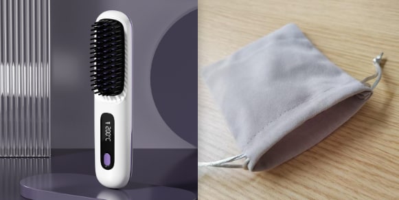 Cordless Wireless Hair Straightener Brush with Fast Heating USB Charging and Storage Pouch - Image 30