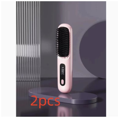 Cordless Wireless Hair Straightener Brush with Fast Heating USB Charging and Storage Pouch - Image 33