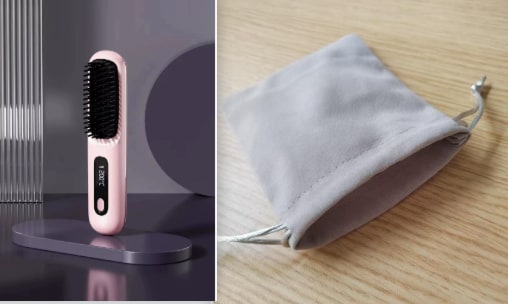 Cordless Wireless Hair Straightener Brush with Fast Heating USB Charging and Storage Pouch - Image 34