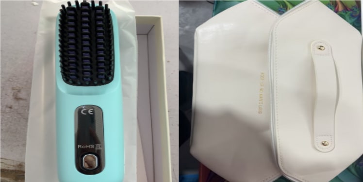 Cordless Wireless Hair Straightener Brush with Fast Heating USB Charging and Storage Pouch - Image 43