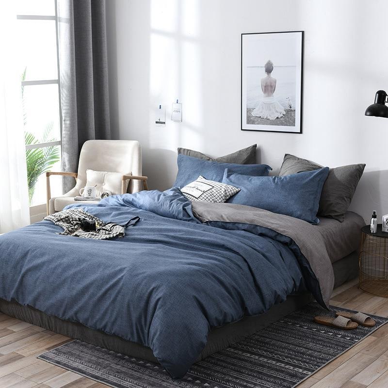 Cotton Duvet Cover Set King Size with Reversible Design and Soft Matte Fabric Bedding - Image 6