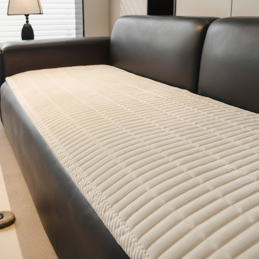 Couch Cover Sofa Cushion Seat Quilted Plush Corduroy Protector Microfiber - Image 1