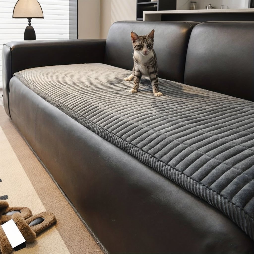Couch Cover Sofa Cushion Seat Quilted Plush Corduroy Protector Microfiber - Image 5