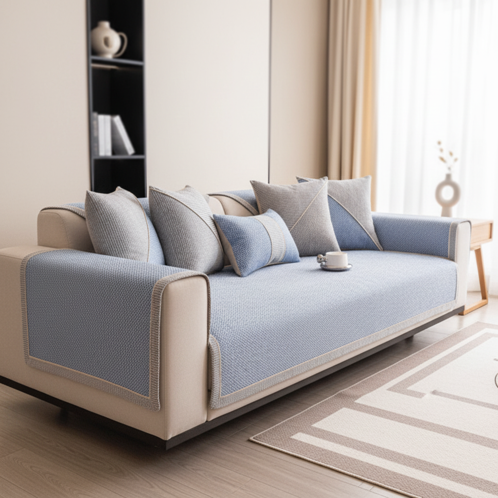 Couch Cover Sofa Seat Throw Quilted Non Slip Woven Cushion Protector Non-slip - Image 9