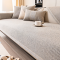 Couch Cover with Non-Slip Backing and Woven Textured Fabric for Sectional Sofas - Image 6