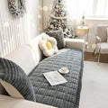 Couch Seat Cover Sofa Cushion Non Slip Quilted Plush Protector Non-slip - Image 1