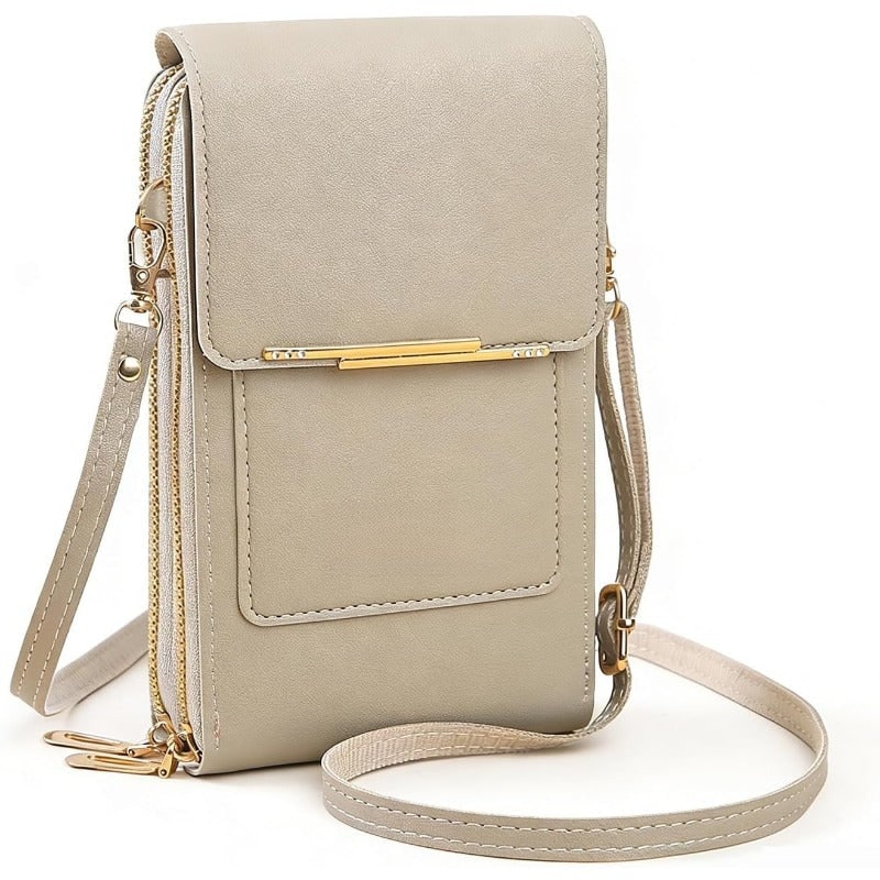 Crossbody Phone Bag with Waterproof Touchscreen Window and RFID Blocking - Image 1