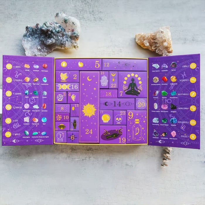 Crystal Advent Calendar with Gemstones for Christmas Countdown - Image 1