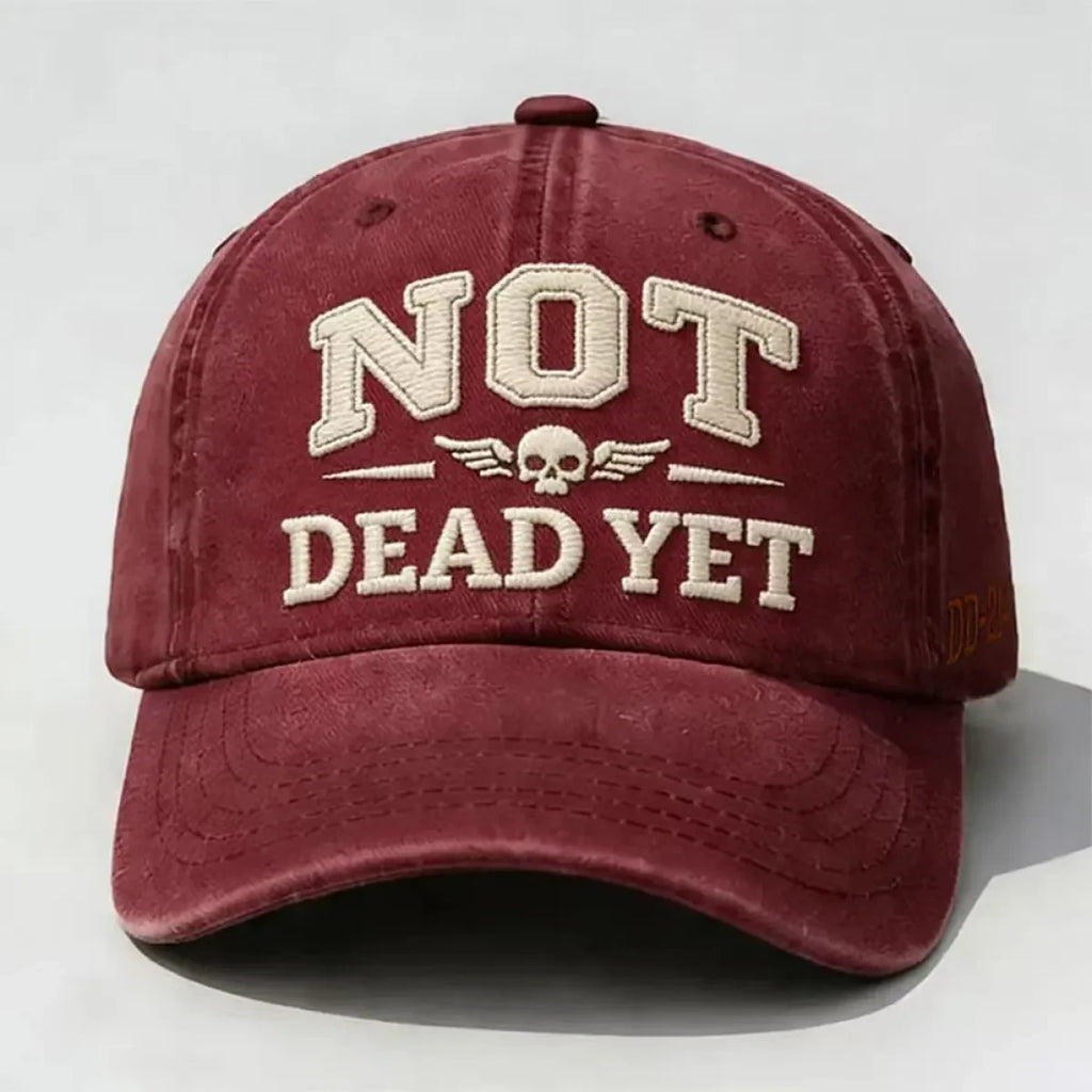 Custom Baseball Caps with Adjustable Strap Distressed Cotton Twill and Embroidered Skull Design - Image 11