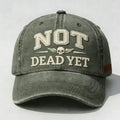 Custom Baseball Caps with Adjustable Strap Distressed Cotton Twill and Embroidered Skull Design - Image 5