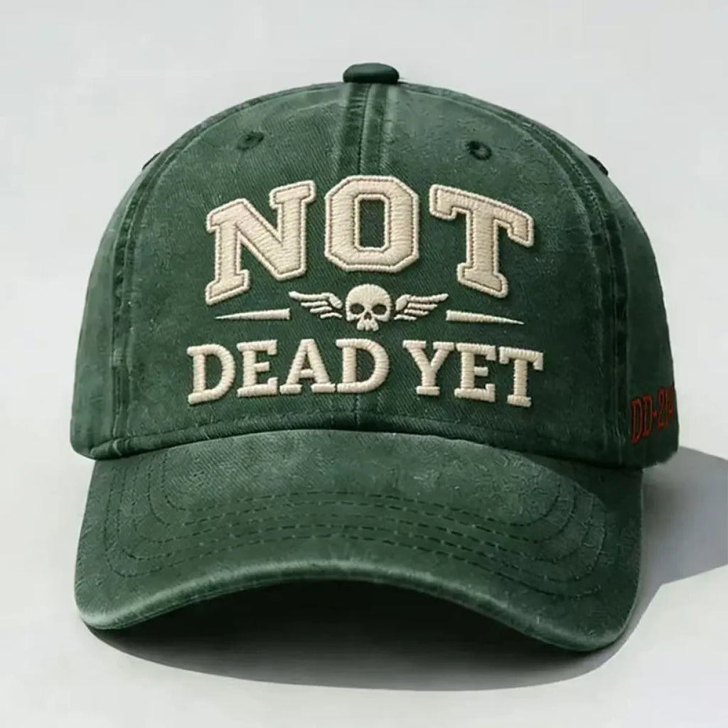 Custom Baseball Caps with Adjustable Strap Distressed Cotton Twill and Embroidered Skull Design - Image 8
