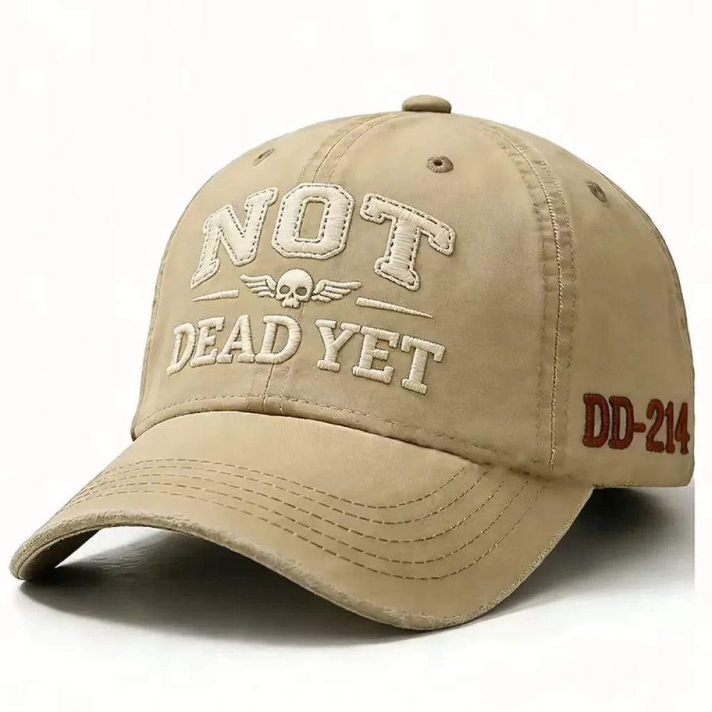 Custom Baseball Caps with Adjustable Strap Distressed Cotton Twill and Embroidered Skull Design - Image 9