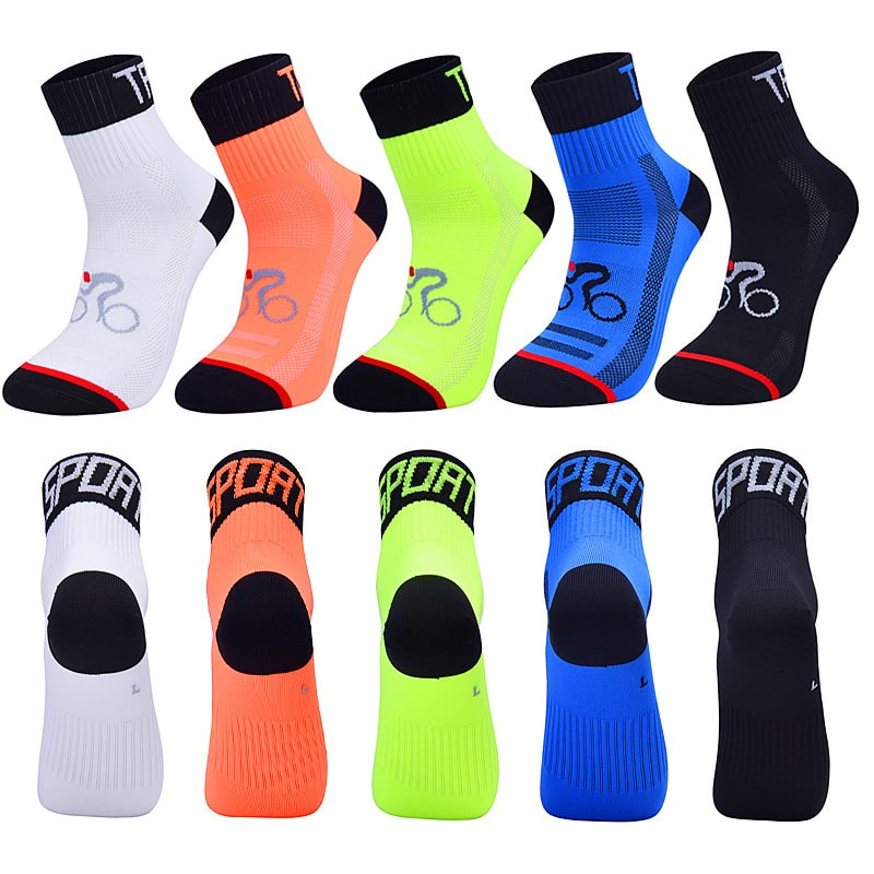Cycling Socks with Moisture Wicking and Breathable Mesh for Running Performance - Image 2