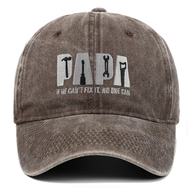 Dad Gang Hat with Embroidered Papa Design and Vintage Washed Cotton - Image 10