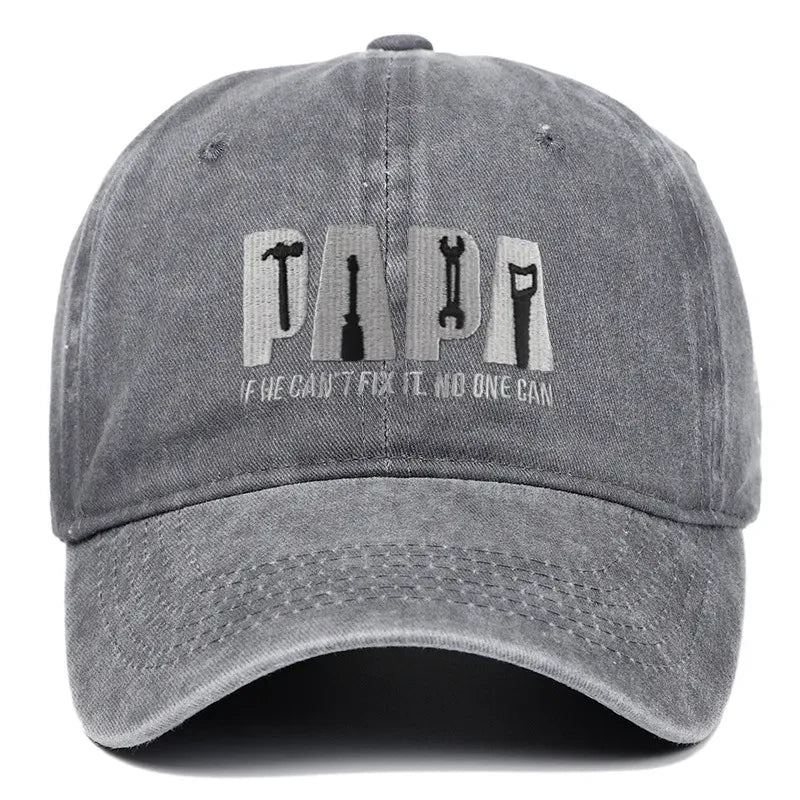 Dad Gang Hat with Embroidered Papa Design and Vintage Washed Cotton - Image 13