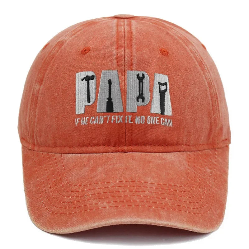 Dad Gang Hat with Embroidered Papa Design and Vintage Washed Cotton - Image 2