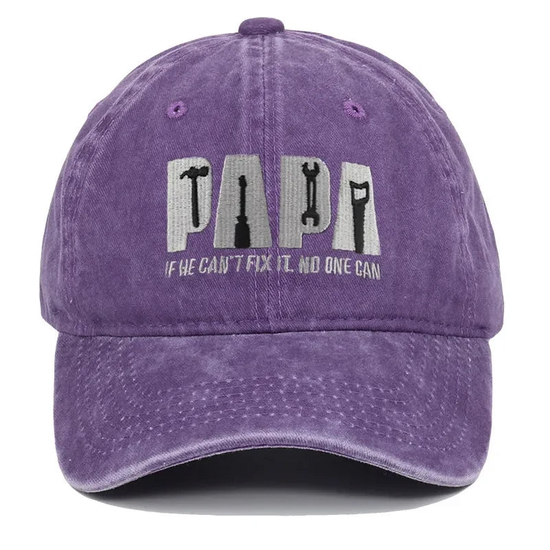 Dad Gang Hat with Embroidered Papa Design and Vintage Washed Cotton - Image 4