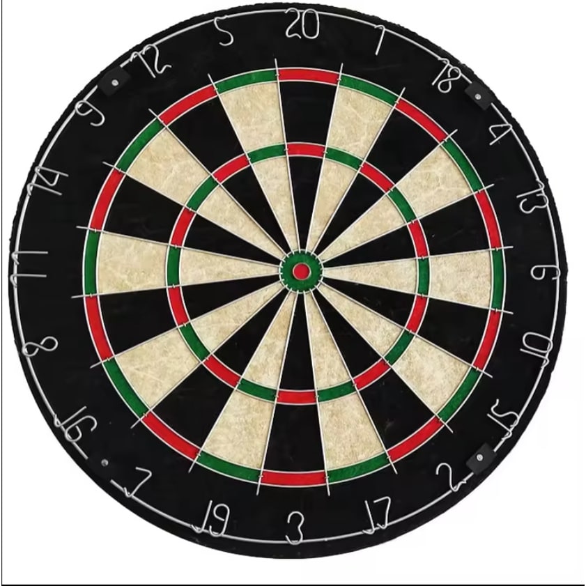 Dartboard with Darts Sisal Bristle Board with Steel Tip and Removable Number Ring 18 Inch - Image 5