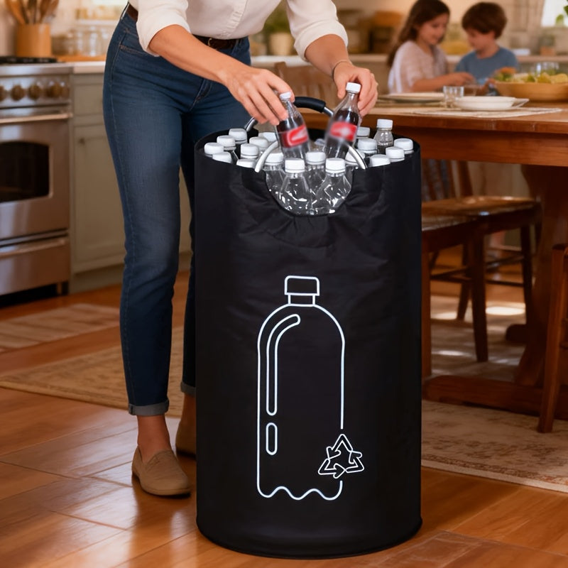Portable Foldable Indoor Recycling Bin with Open Top
