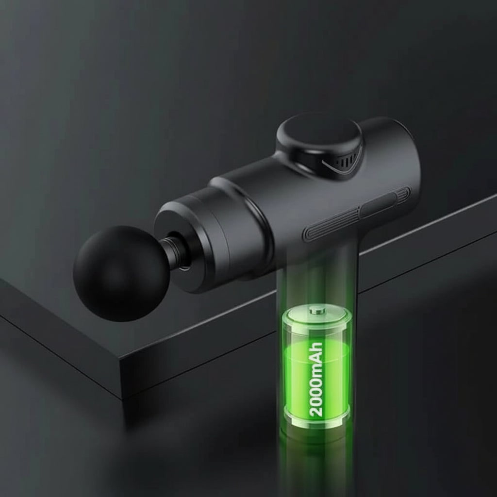Deep Tissue Percussion Portable Massage Gun Electric Handheld Eight Heads Back - Image 2