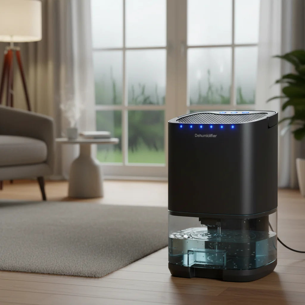 Portable Room Air Dehumidifier with Compact Design
