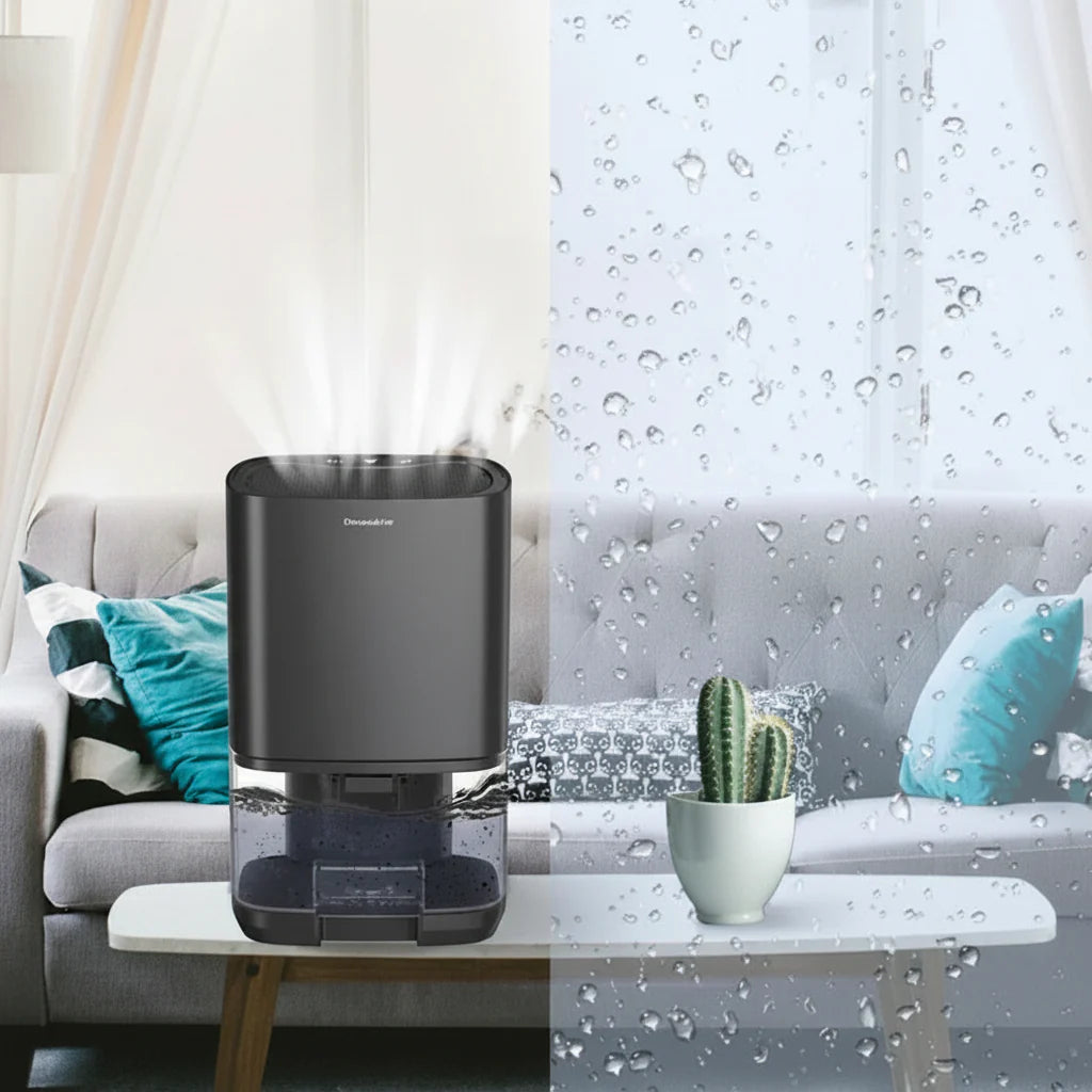 Portable Room Air Dehumidifier with Compact Design