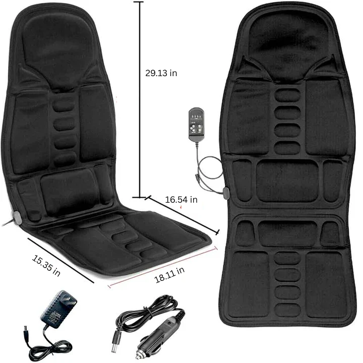 Desk Chair Seat Cushion with Massage Heat and Car Adapter for Pressure Relief Bleacher - Image 5