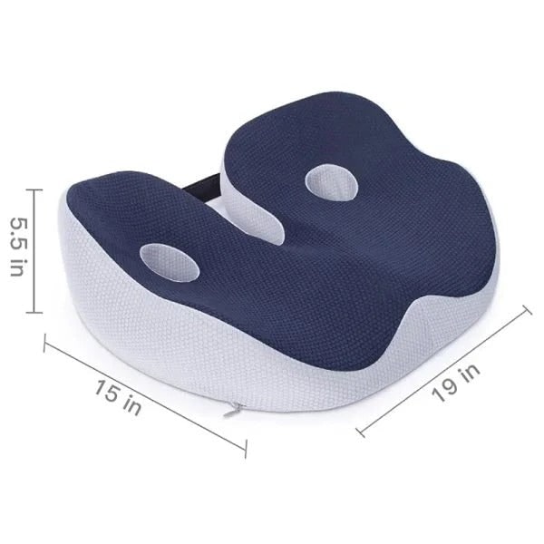 Desk Chair Seat Cushion with Orthopedic Ergonomic Support and Removable Mesh Cover - Image 11
