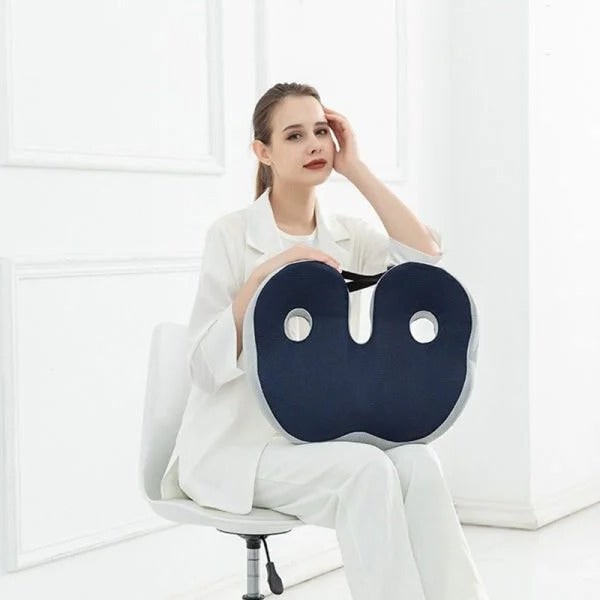 Desk Chair Seat Cushion with Orthopedic Ergonomic Support and Removable Mesh Cover - Image 9