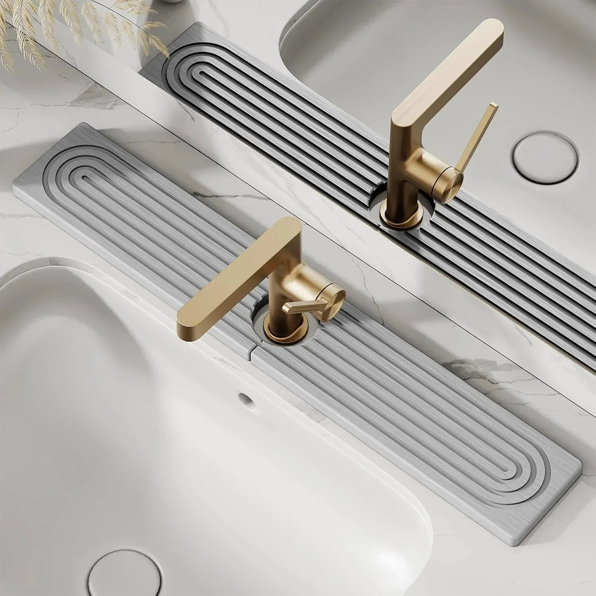 Diatomaceous Earth Faucet Splash Guard Mat with Quick-Drying Absorbent Surface - Image 3