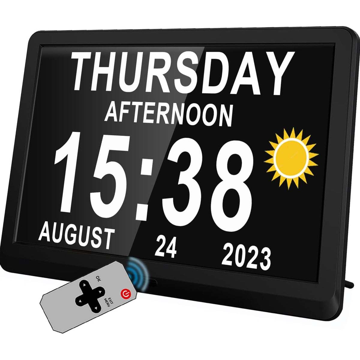 Digital Alarm Clock with Calendar Day Display and Remote Control Led - Image 1