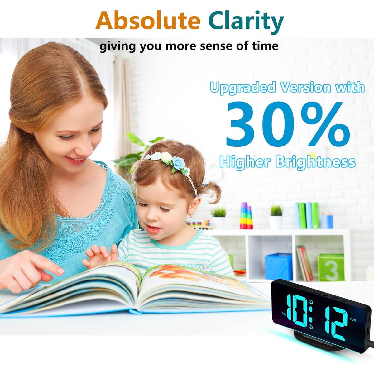 Digital Alarm Clock with Calendar Day Display and Remote Control Led - Image 19