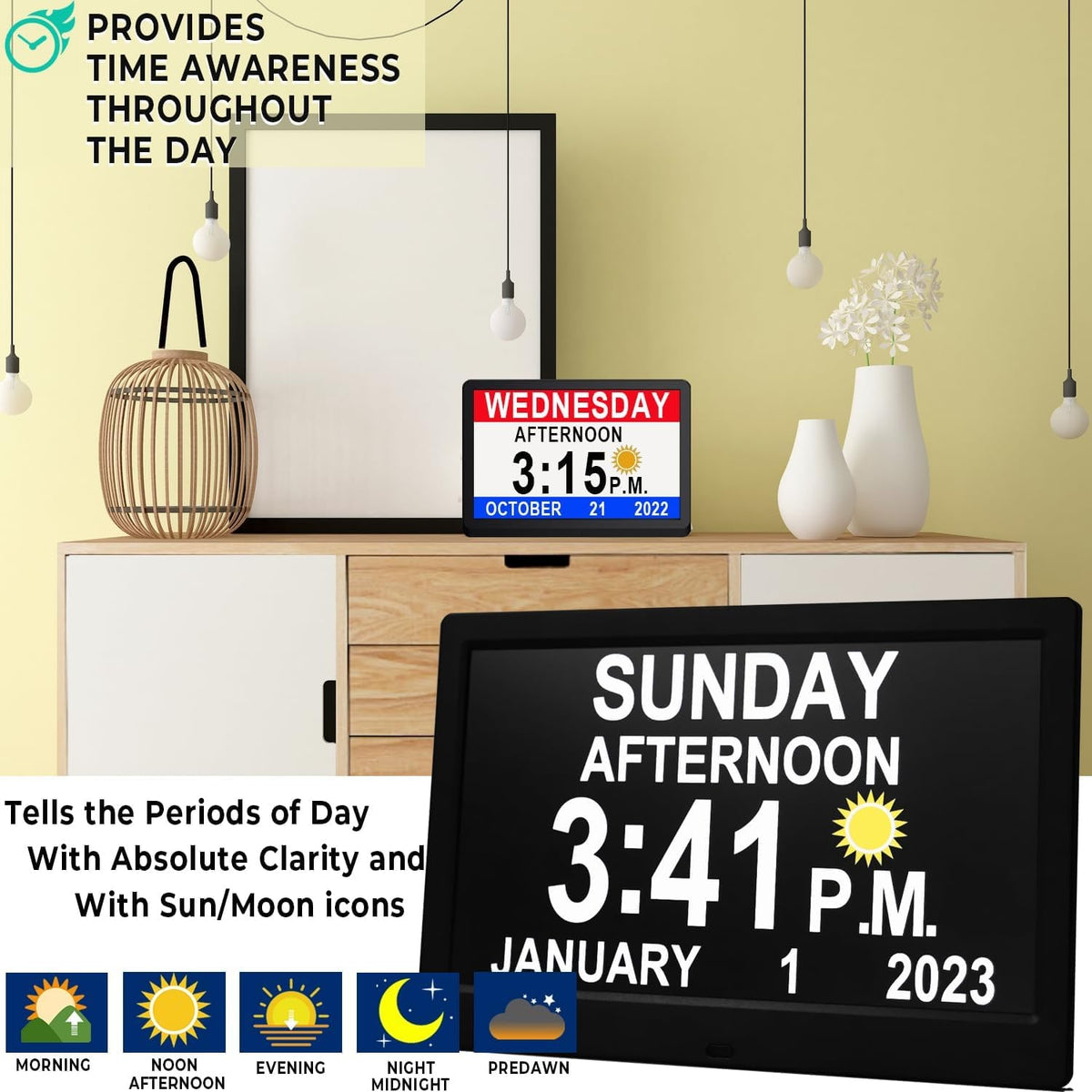 Digital Alarm Clock with Calendar Day Display and Remote Control Led - Image 2