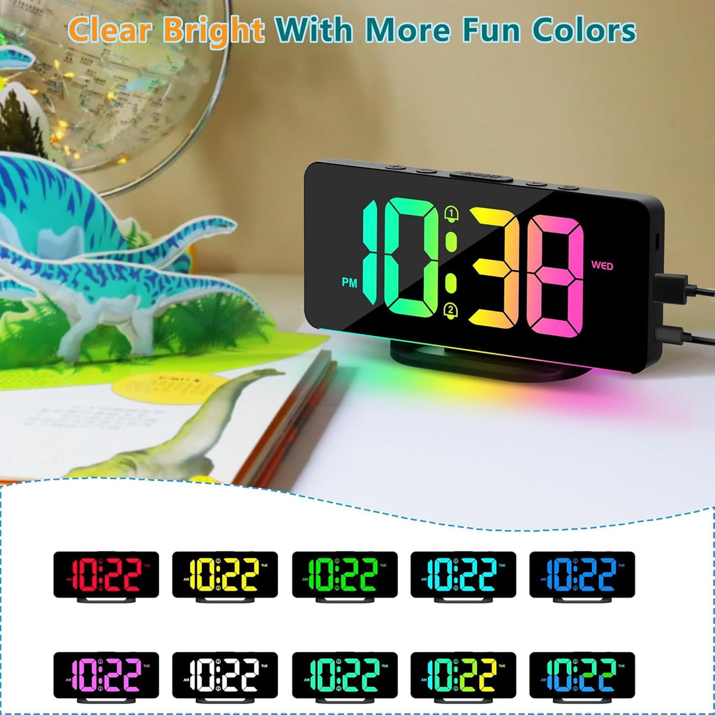 Digital Alarm Clock with Calendar Day Display and Remote Control Led - Image 20
