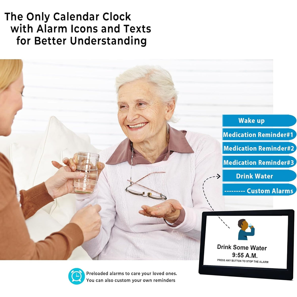 Digital Alarm Clock with Calendar Day Display and Remote Control Led - Image 5