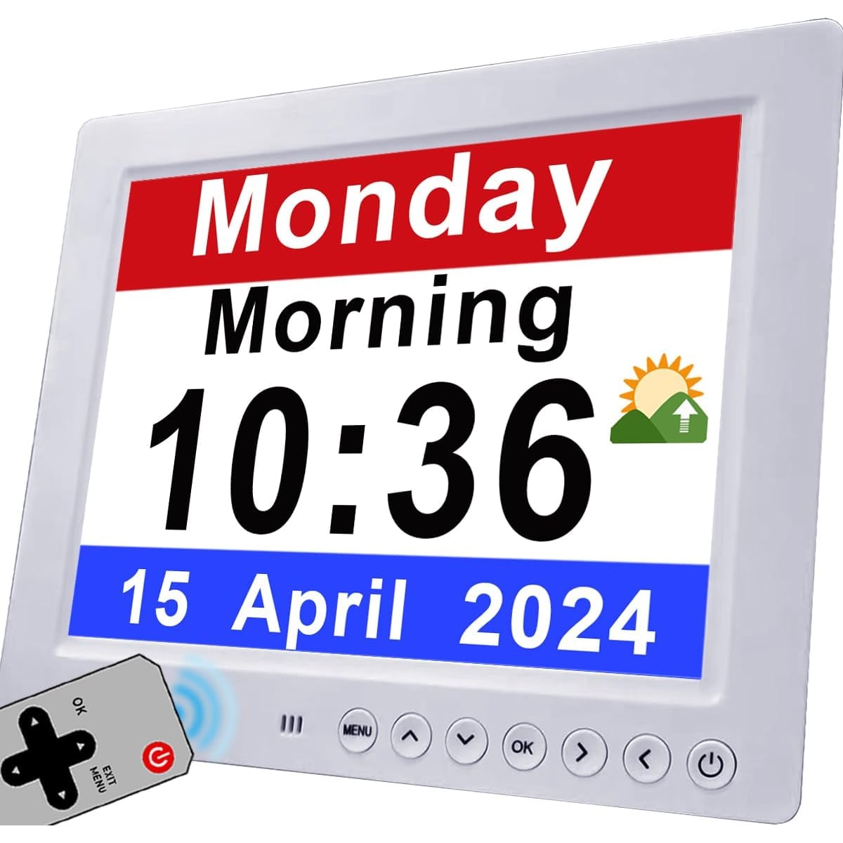 Digital Alarm Clock with Calendar Day Display and Remote Control Led - Image 7