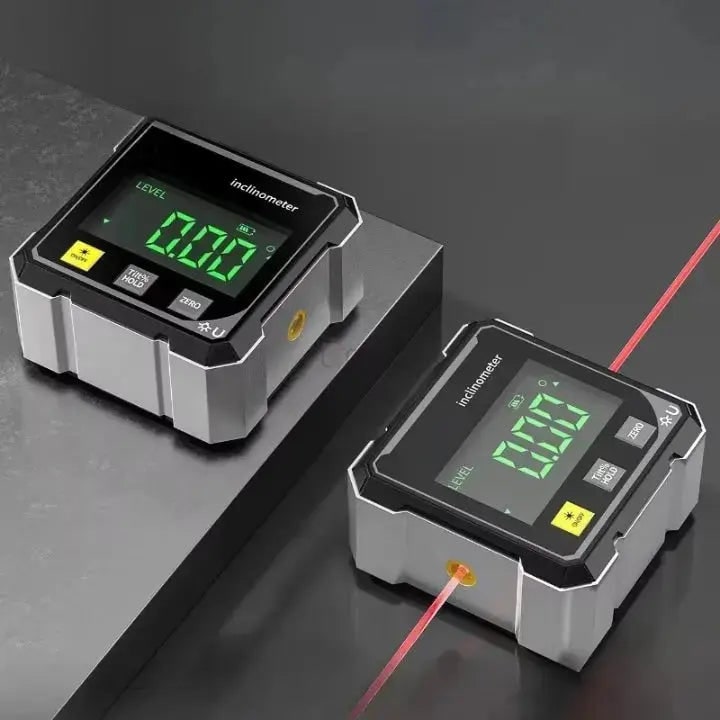 Digital Angle Finder and Measuring Gauge with Magnetic Base and Laser Level Analog - Image 3