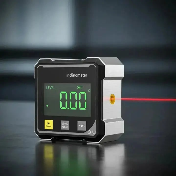 Digital Angle Finder and Measuring Gauge with Magnetic Base and Laser Level Analog - Image 4