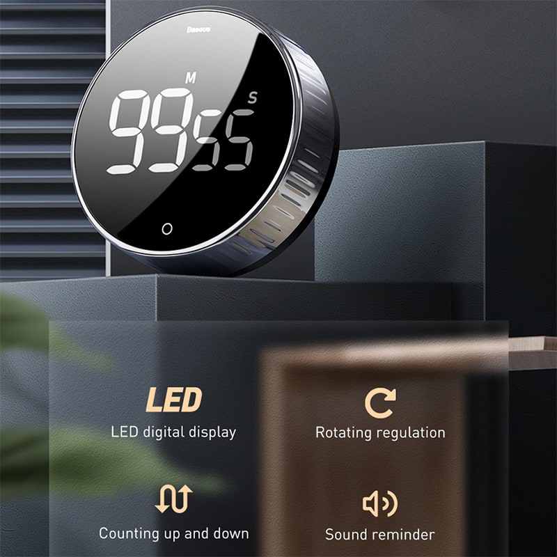 Digital Countdown Timer with 10 30 Minute Clock and Magnetic Back - Image 7