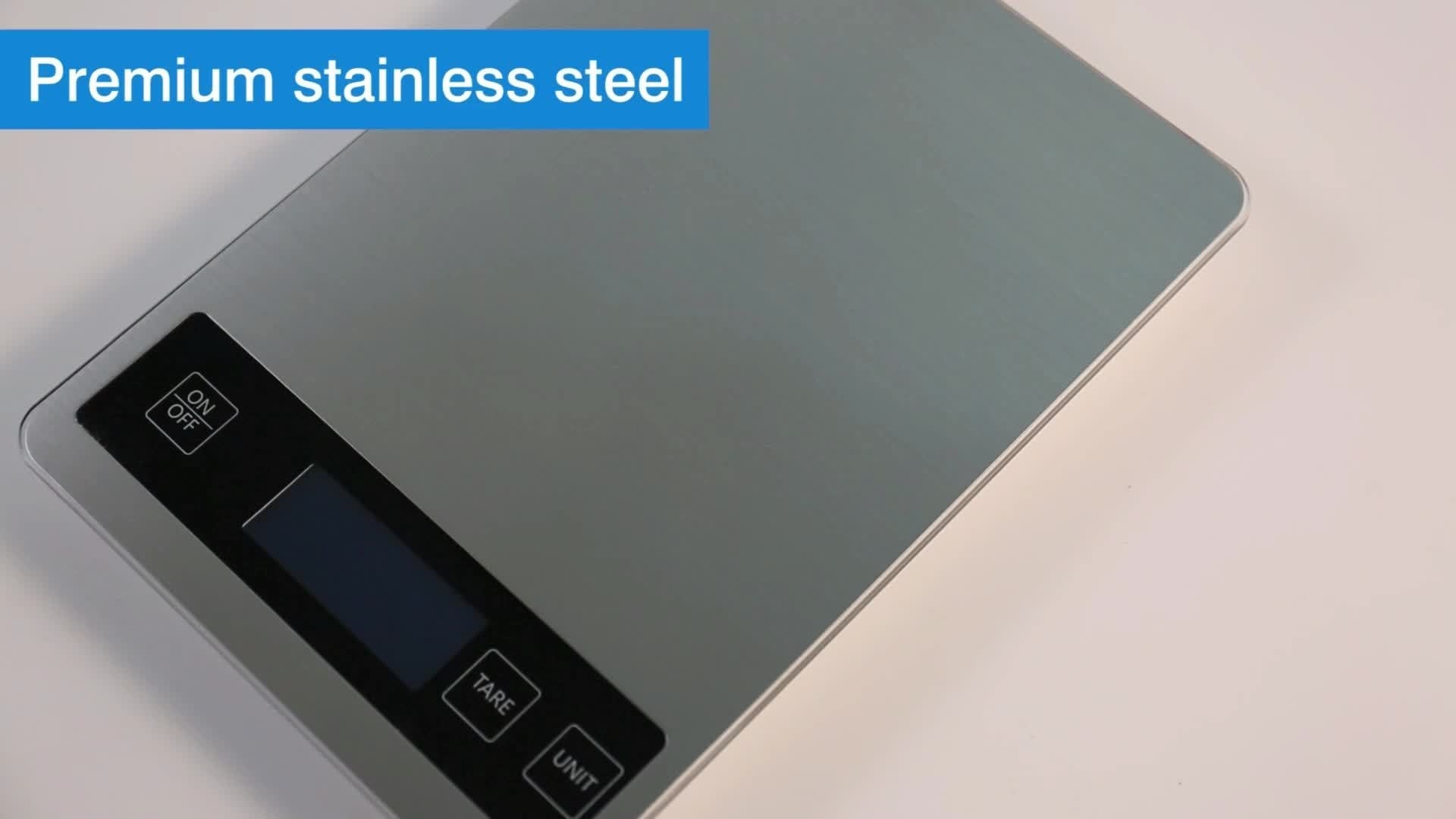 Digital Food Scale Kitchen Weighing Rechargeable Stainless Steel Waterproof Precision - Image 9