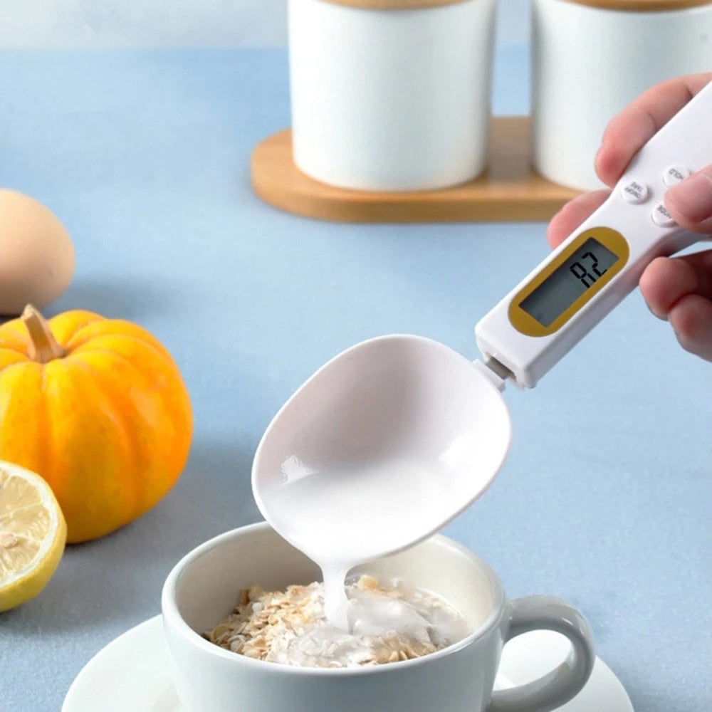 Digital Measuring Spoon with Lcd Display and Interchangeable Scoop Heads Scale - Image 1