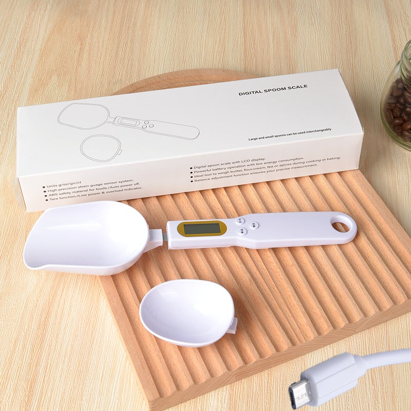 Digital Measuring Spoon with Lcd Display and Interchangeable Scoop Heads Scale - Image 2