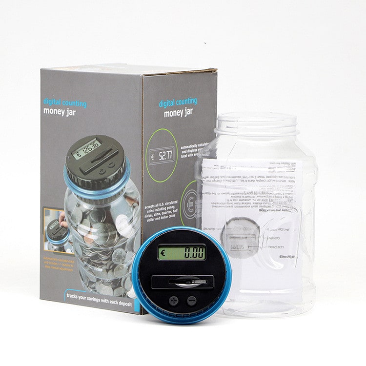 Digital Piggy Bank with Lcd Screen and Coin Counting for Large Capacity Savings Wooden - Image 6