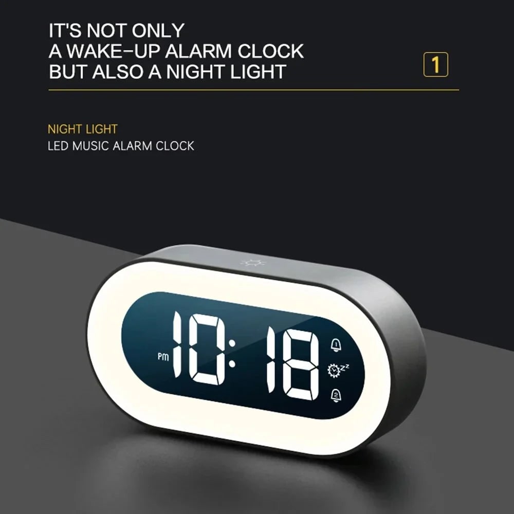 Digital Sunrise Alarm Clock with Dimmable Night Light and Natural Sounds - Image 1