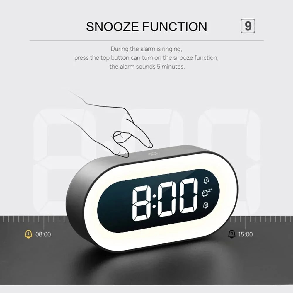 Digital Sunrise Alarm Clock with Dimmable Night Light and Natural Sounds - Image 3