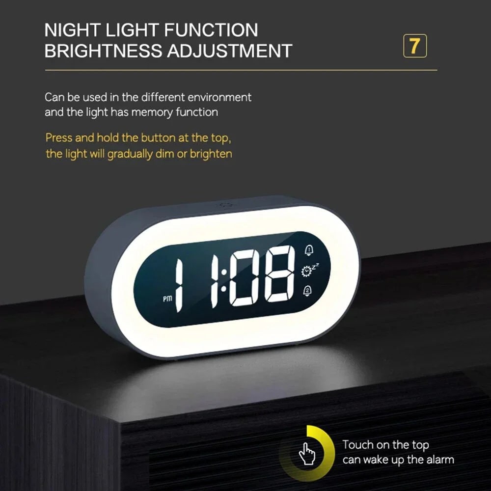 Digital Sunrise Alarm Clock with Dimmable Night Light and Natural Sounds - Image 4