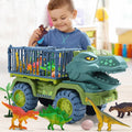 Dinosaur Toy Truck with Transport Cage Figures and Eggs for Kids - Image 1