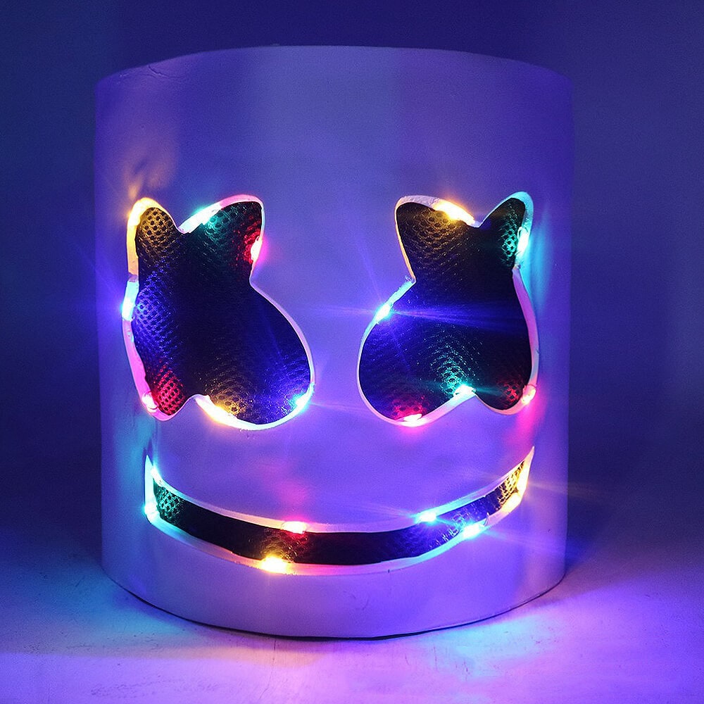 Dj Costume with Light Up LED Mask and Multi-Color Hoodie Pants Set - Image 4